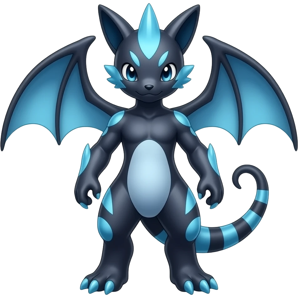 Shiny Dark Dusky Cool Hot Zangoose-Guilmon-Zoroark-Renamon-Fakémon-fusion (full body) emoji