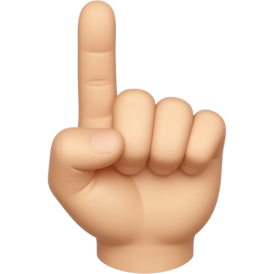 Bent pointer finger emoji