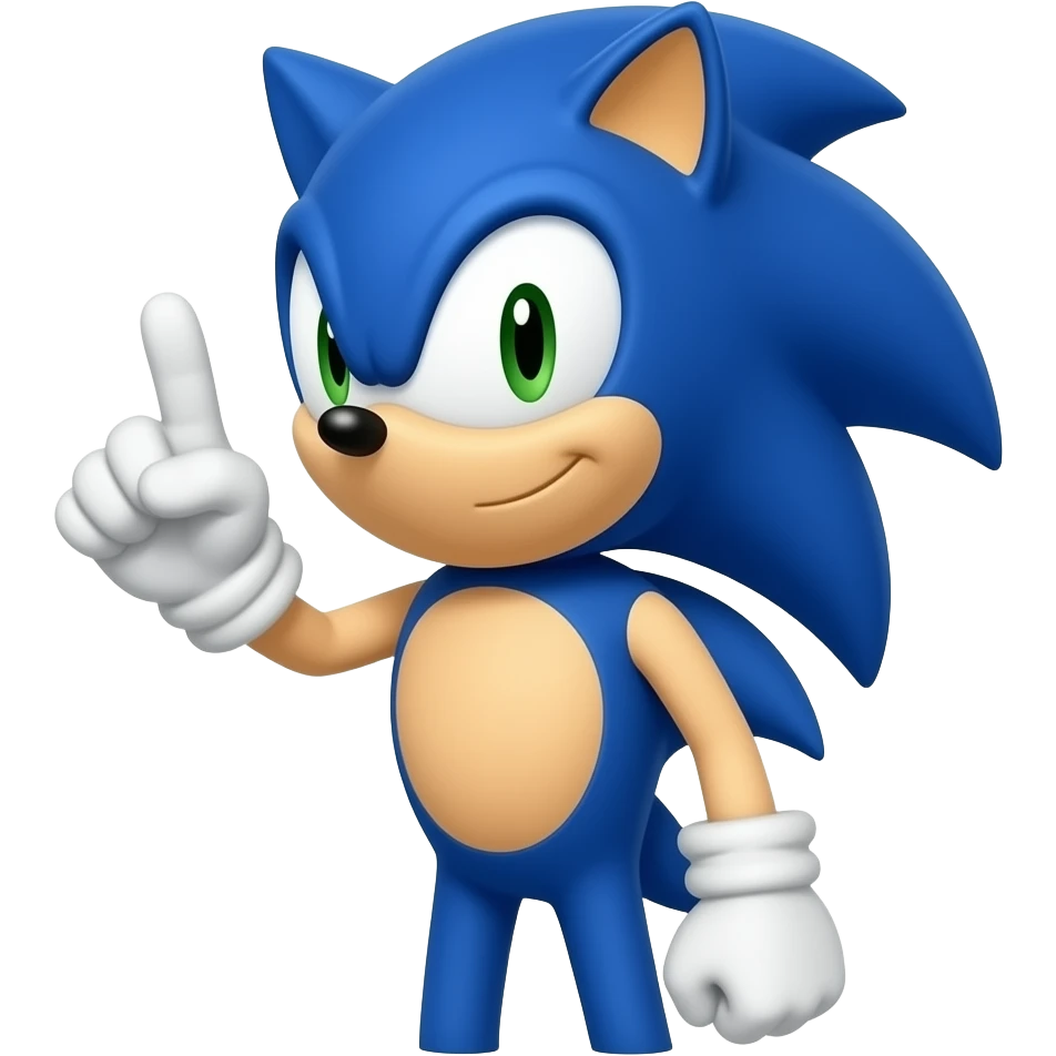 Sonic finger pose emoji