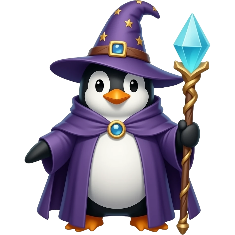 Penguin Wizard emoji