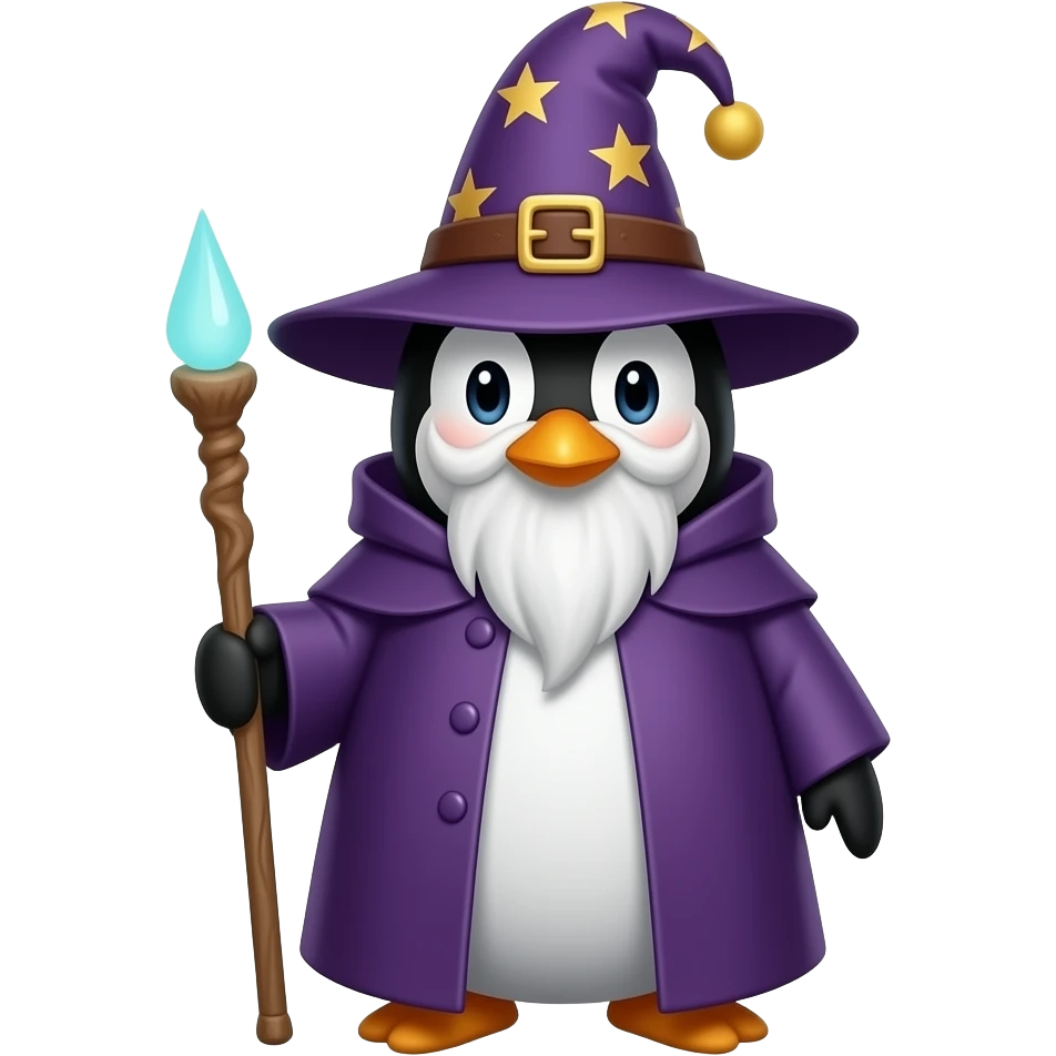 Penguin Wizard emoji