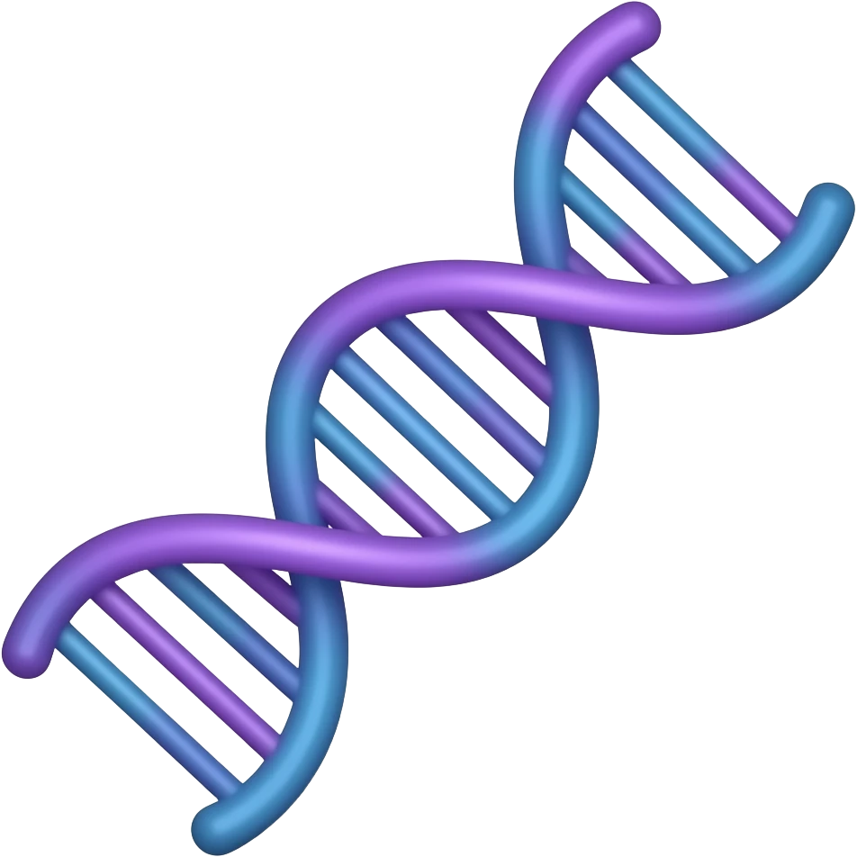 DNA is purple blue emoji