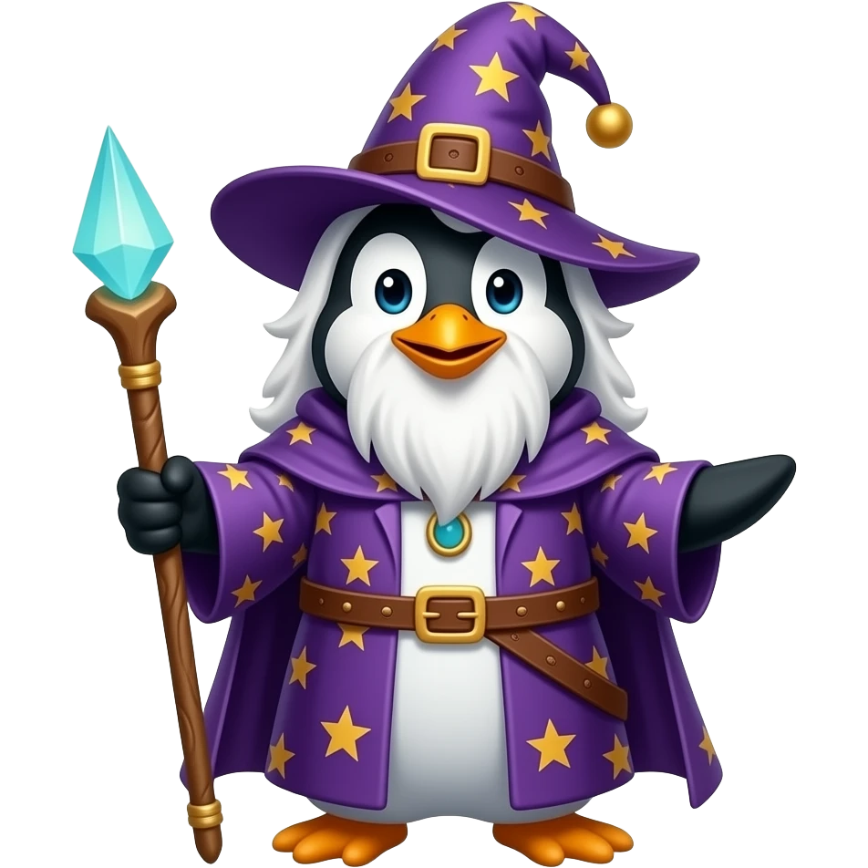Penguin Wizard emoji