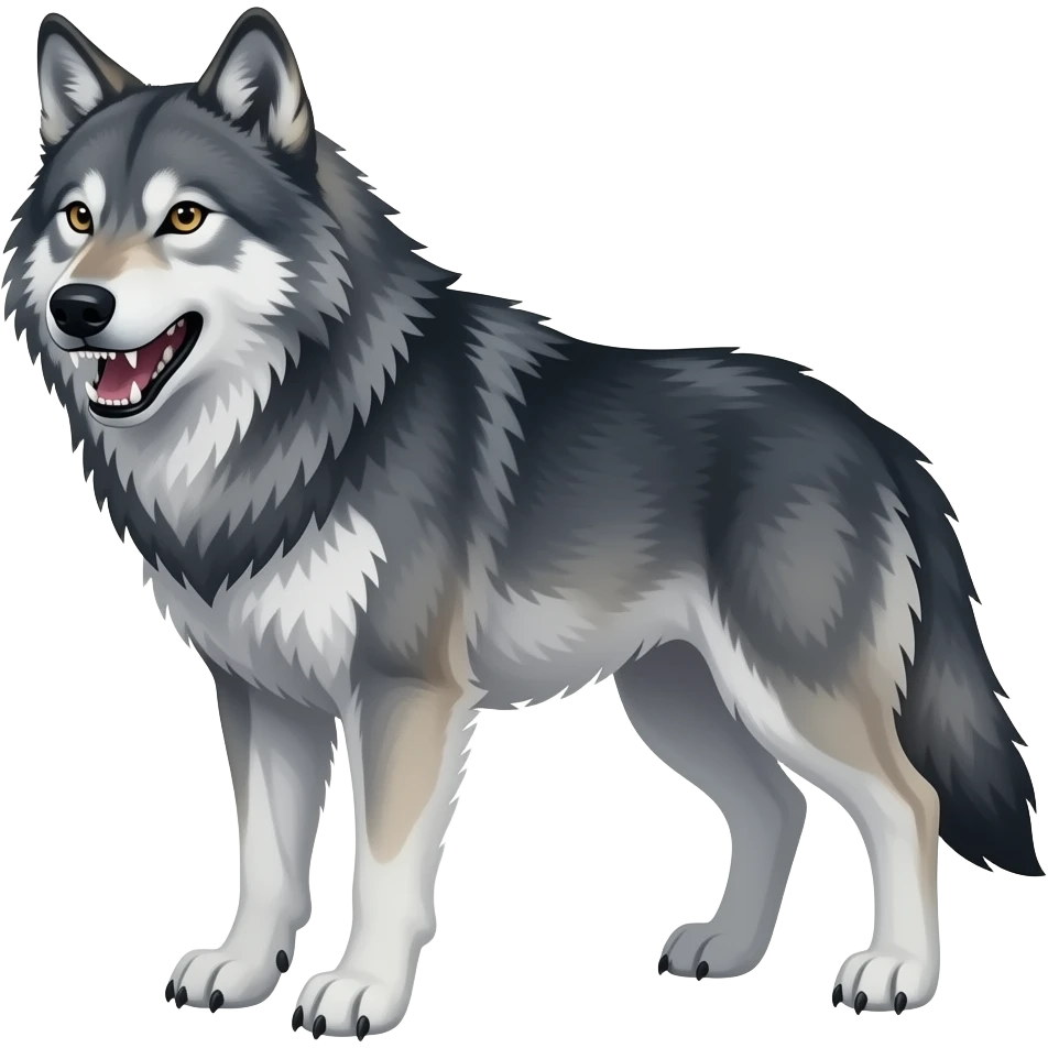 Fierce wolf emoji