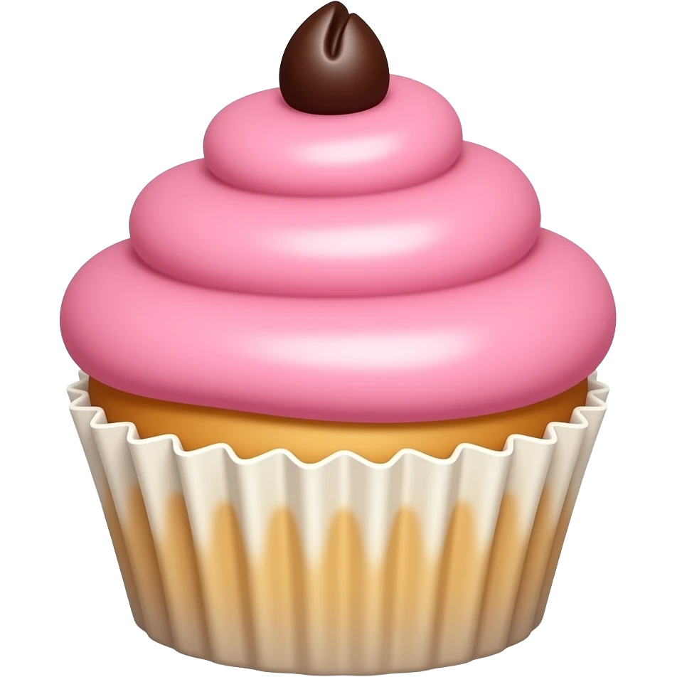 Cupcake with pink icing emoji