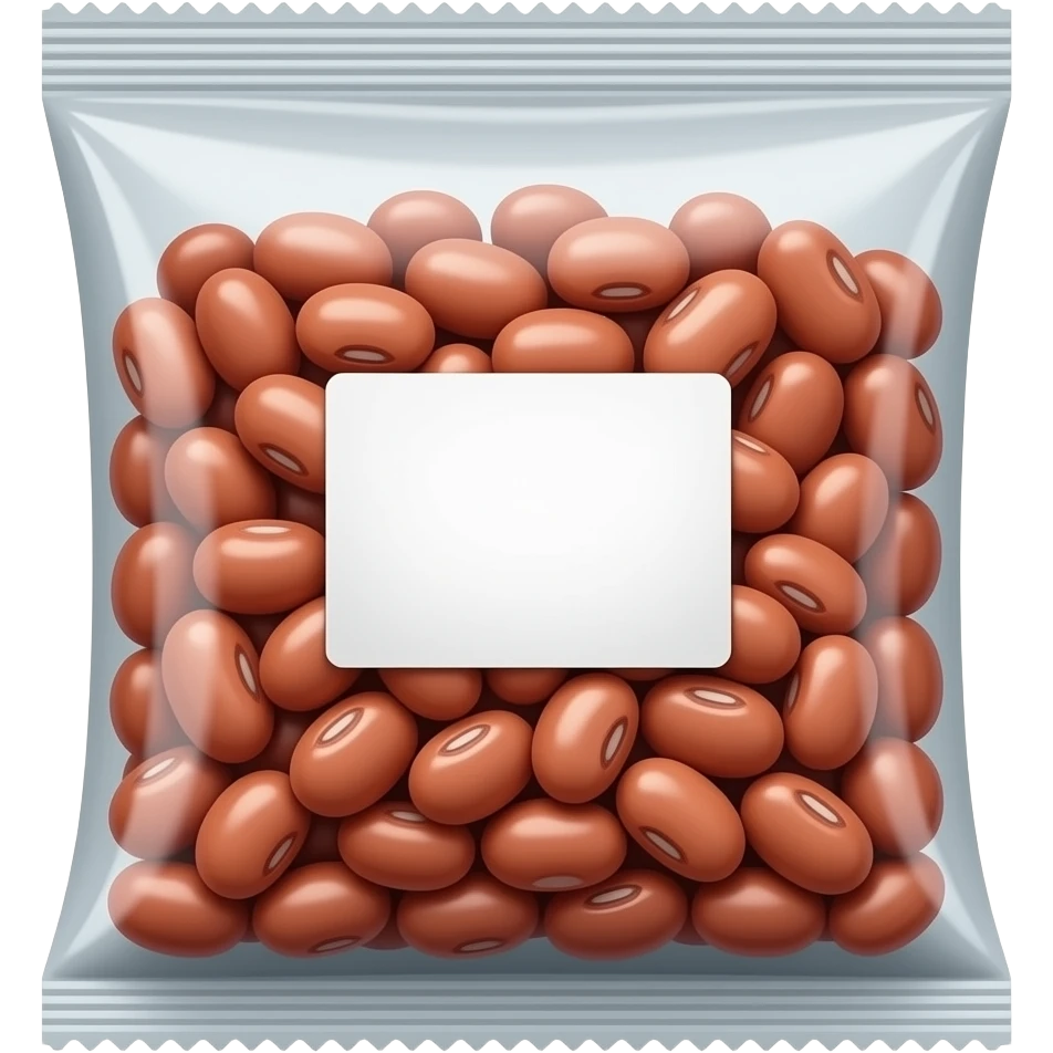 grocery store package of dried kidney beans emoji | AI Emoji Generator