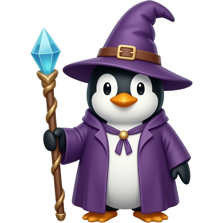 Penguin Wizard emoji