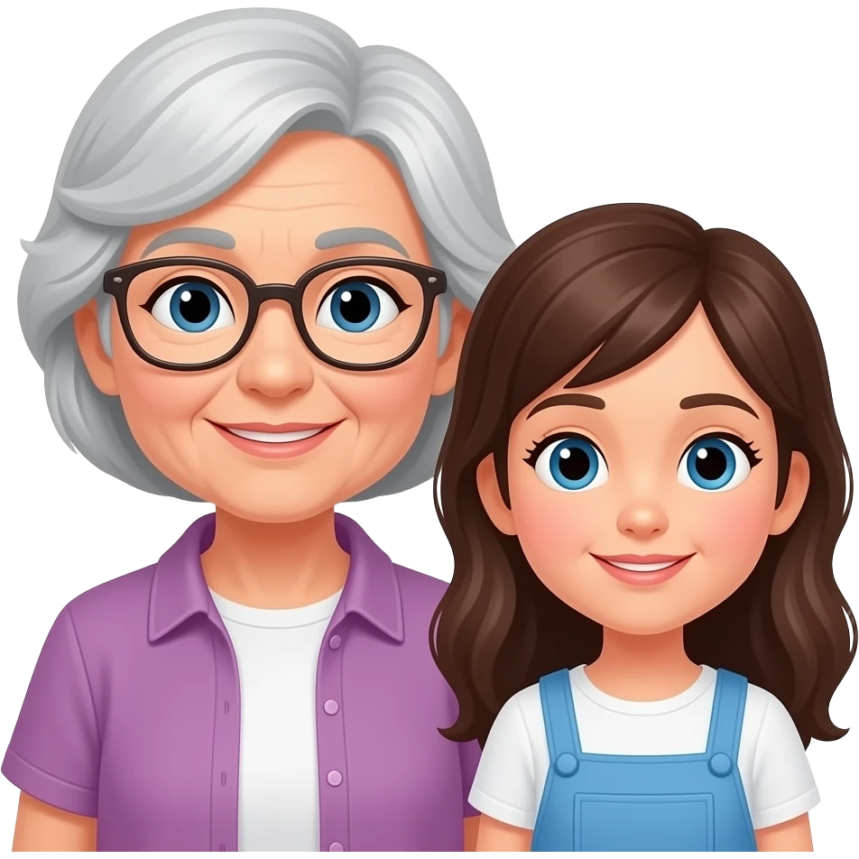 Avó e neta emoji