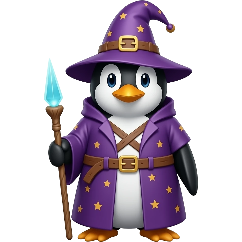 Penguin Wizard emoji