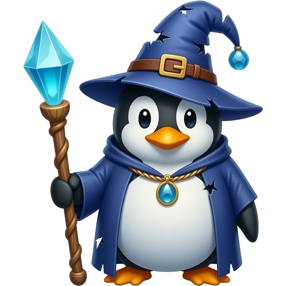 Penguin Wizard emoji