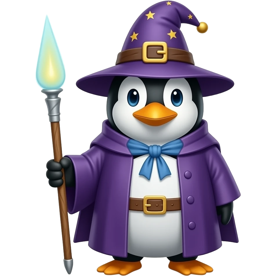 Penguin Wizard emoji