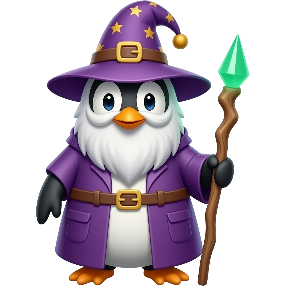 Penguin Wizard emoji