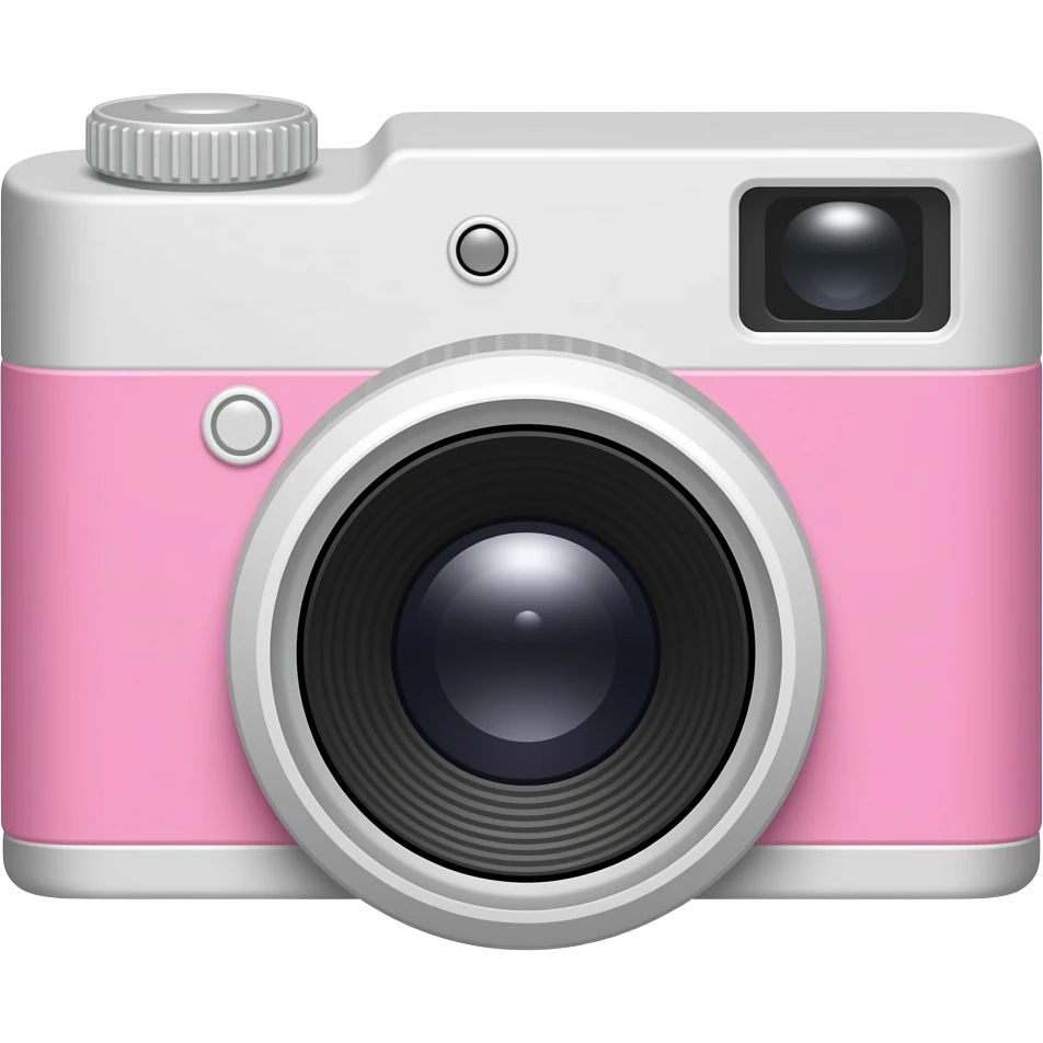 Light pink retro camera emoji