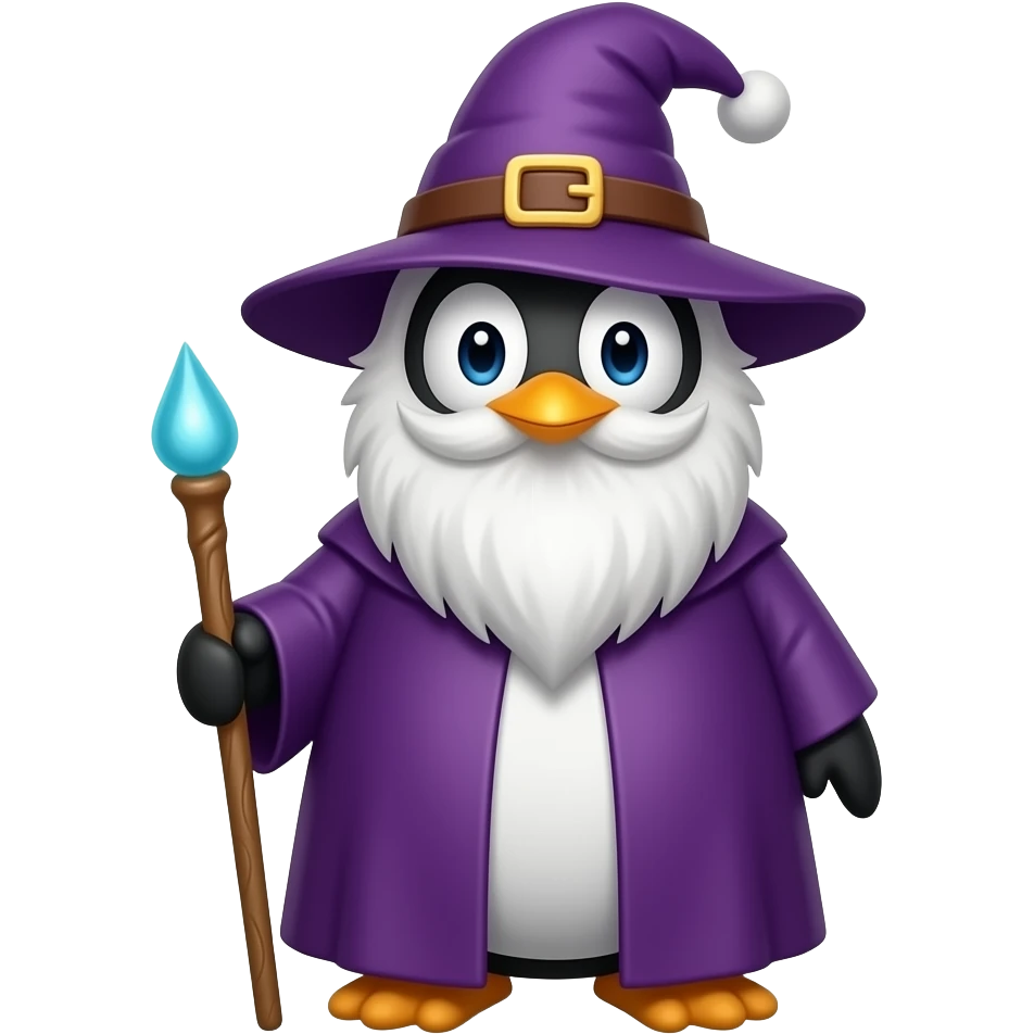 Penguin Wizard emoji