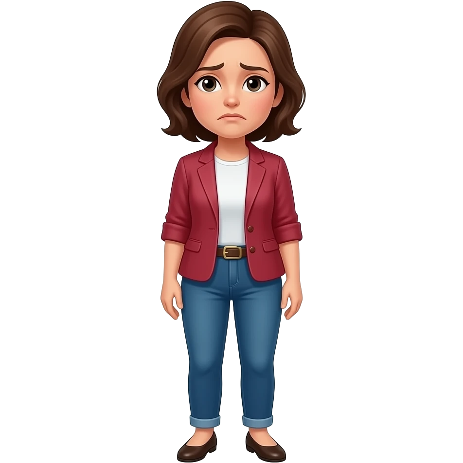 adult looking guilty full body women emoji