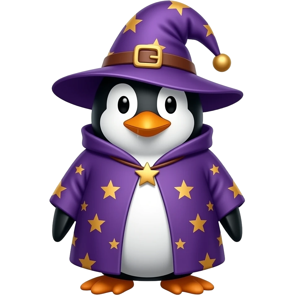 Penguin Wizard emoji