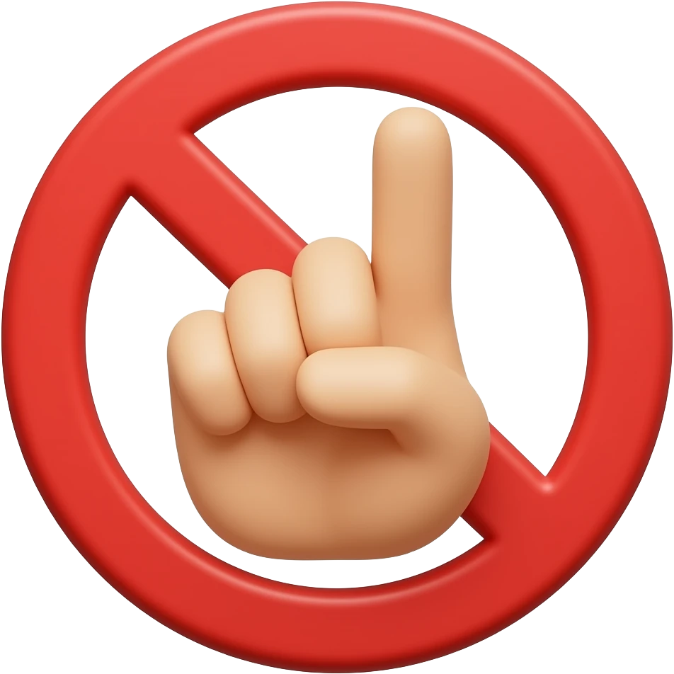 mano negando emoji