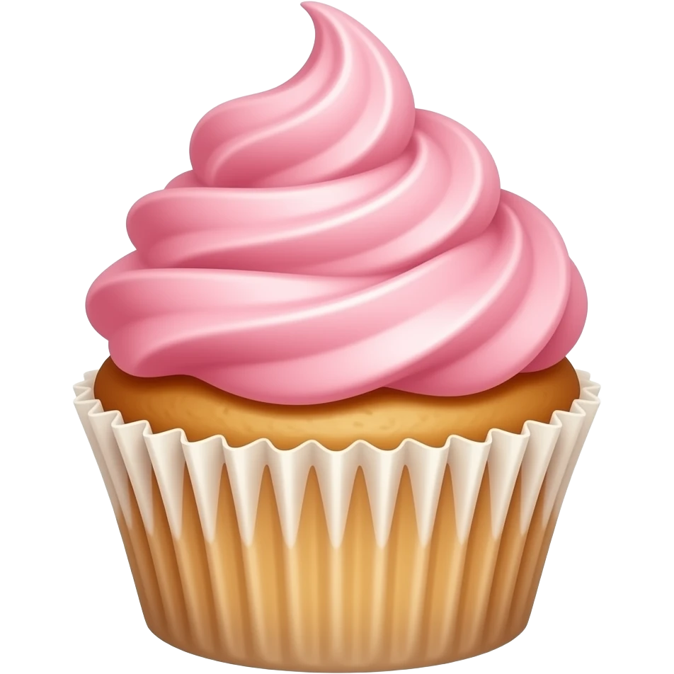 Cupcake with pink icing emoji