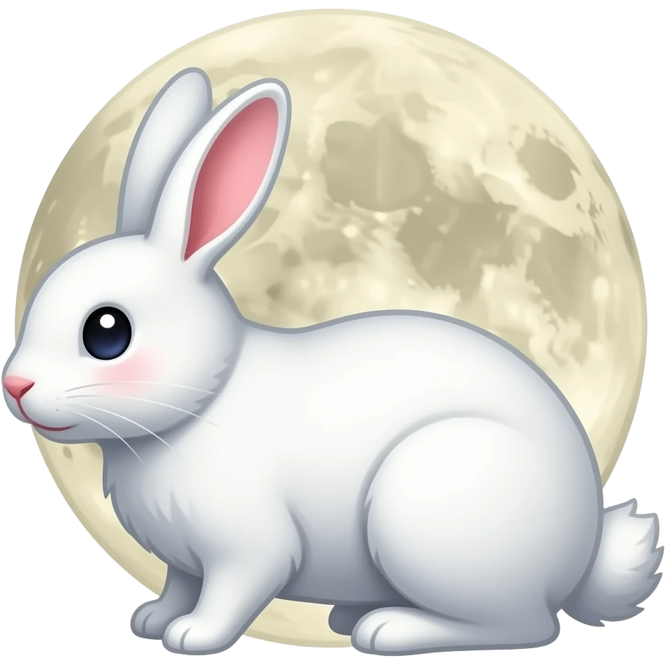Moon rabbit emoji