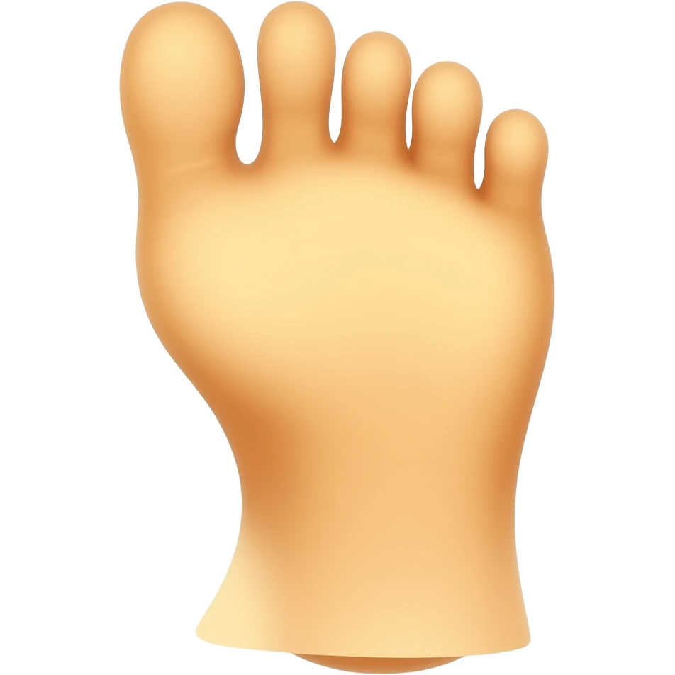 One sigle yelliw foot emoji