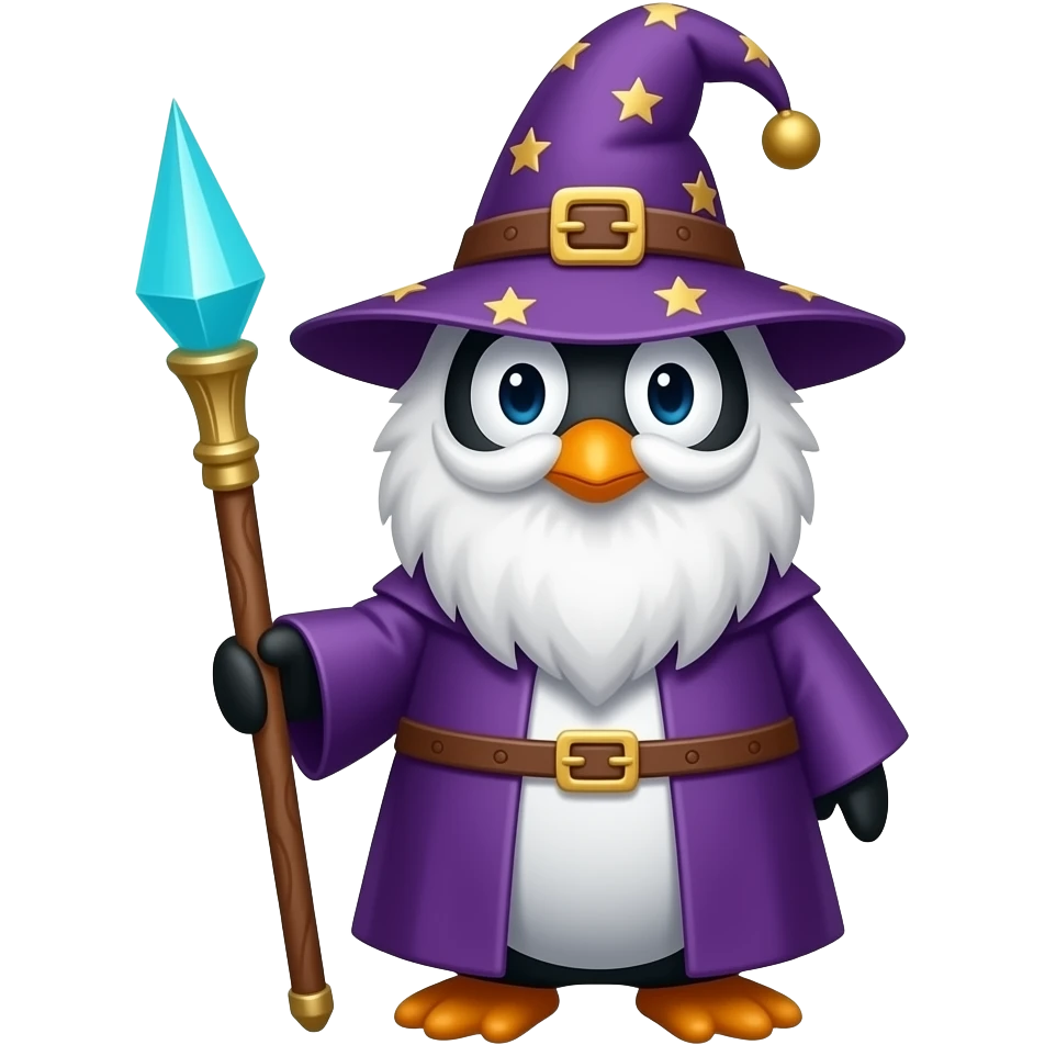 Penguin Wizard emoji