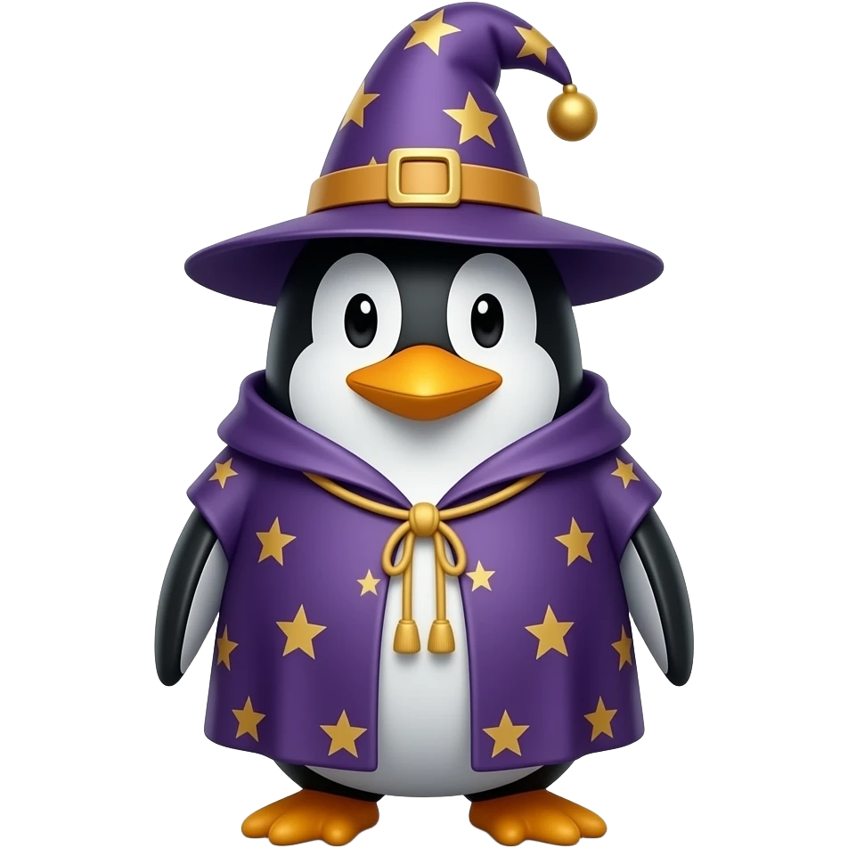 Penguin Wizard emoji