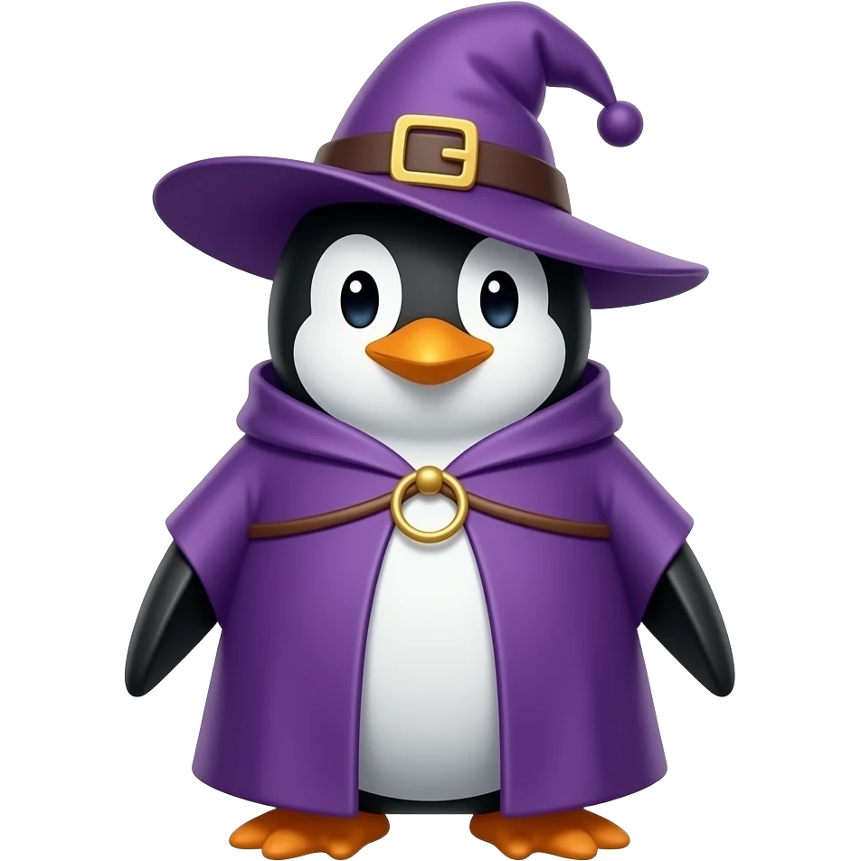 Penguin Wizard emoji