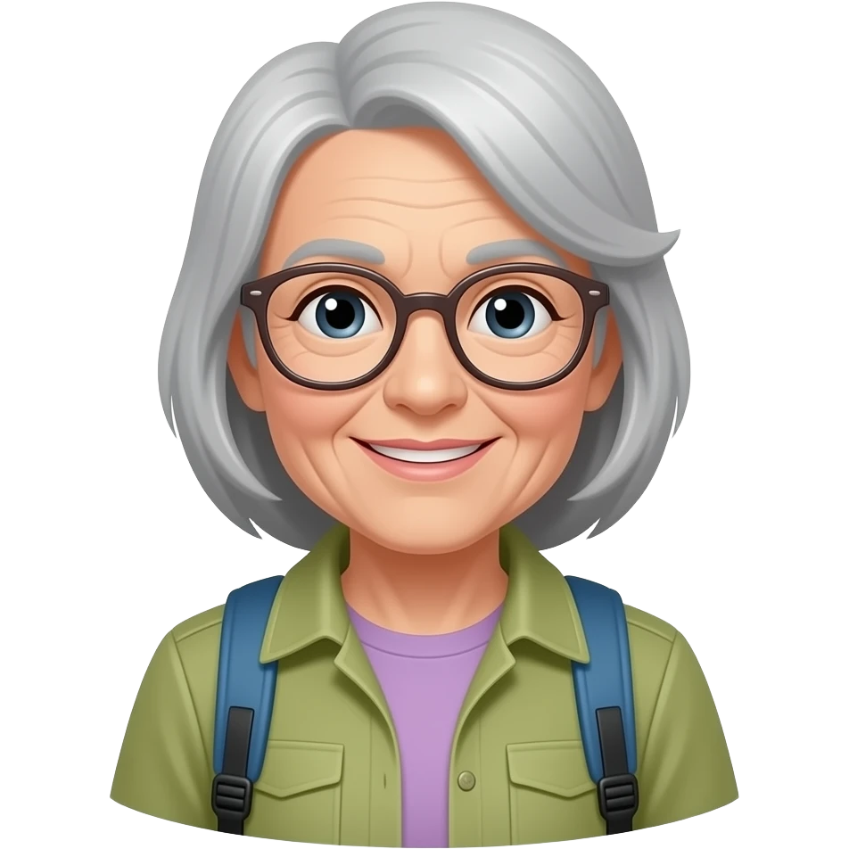 grandma traveler emoji