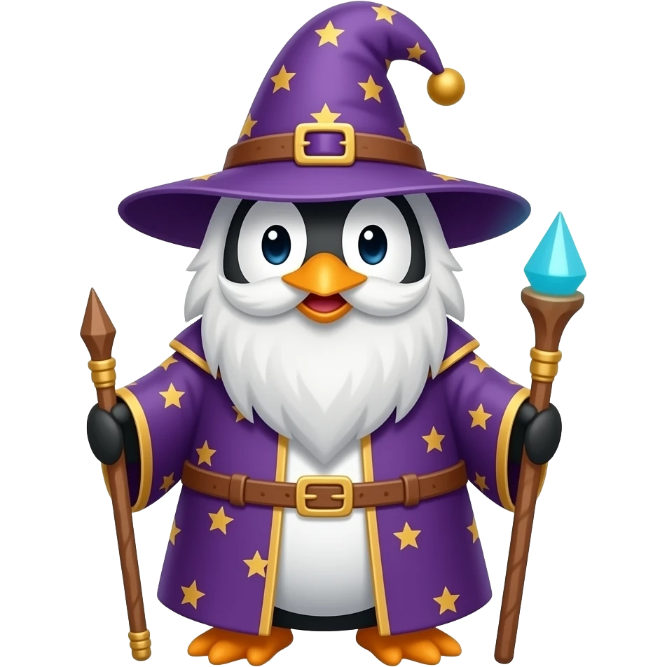 Penguin Wizard emoji