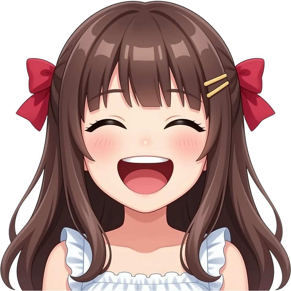 Funny anime sticker emoji