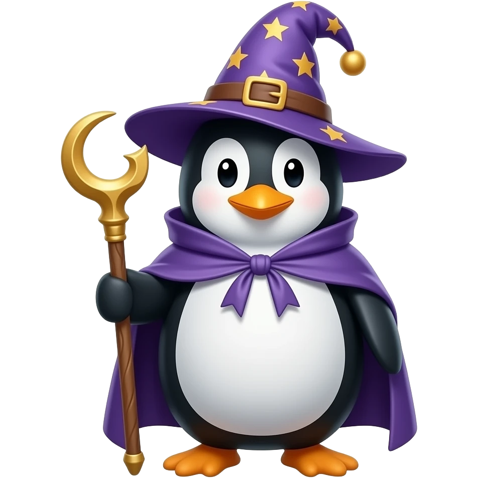 Penguin Wizard emoji