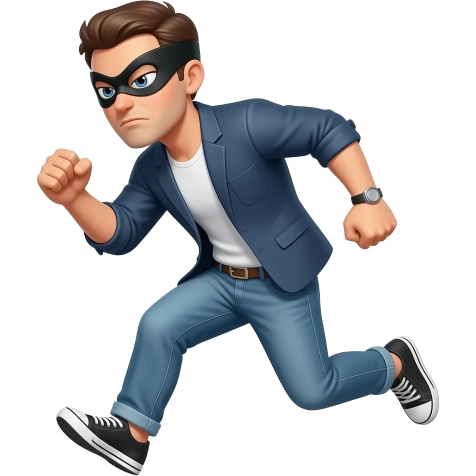 Fast unorganized forgetful running sleepless sneaky emoji