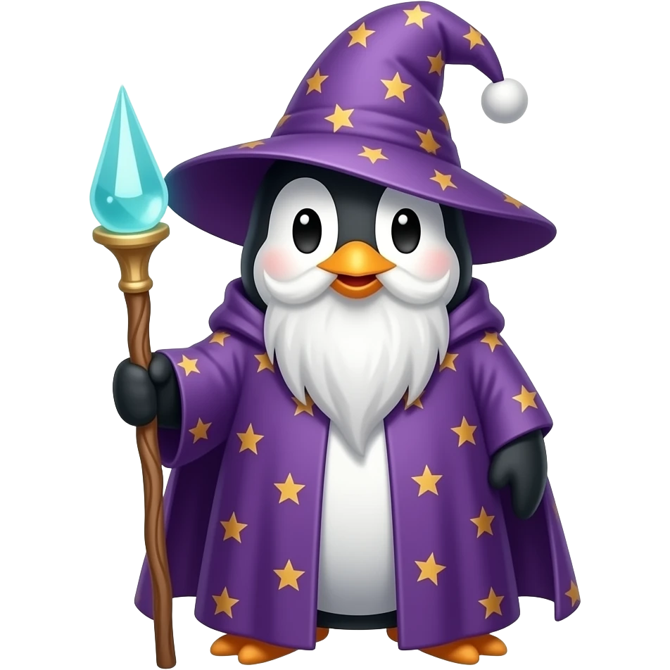 Penguin Wizard emoji