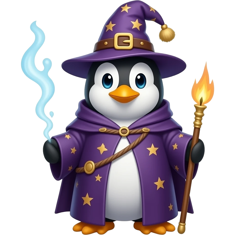 Penguin Wizard emoji