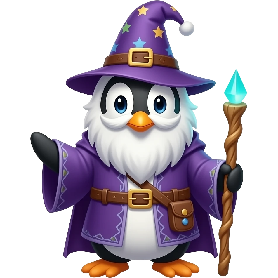 Penguin Wizard emoji