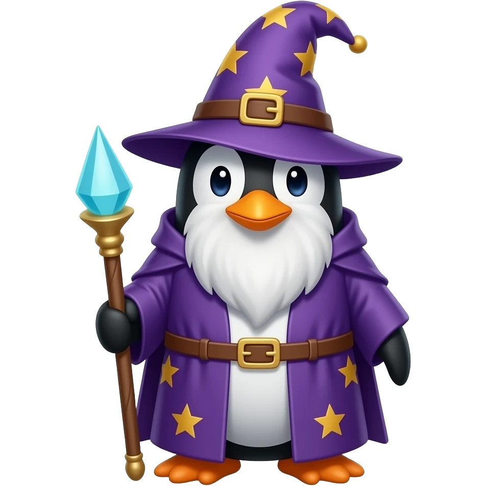 Penguin Wizard emoji