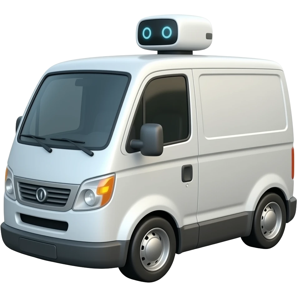 van delivery robot emoji