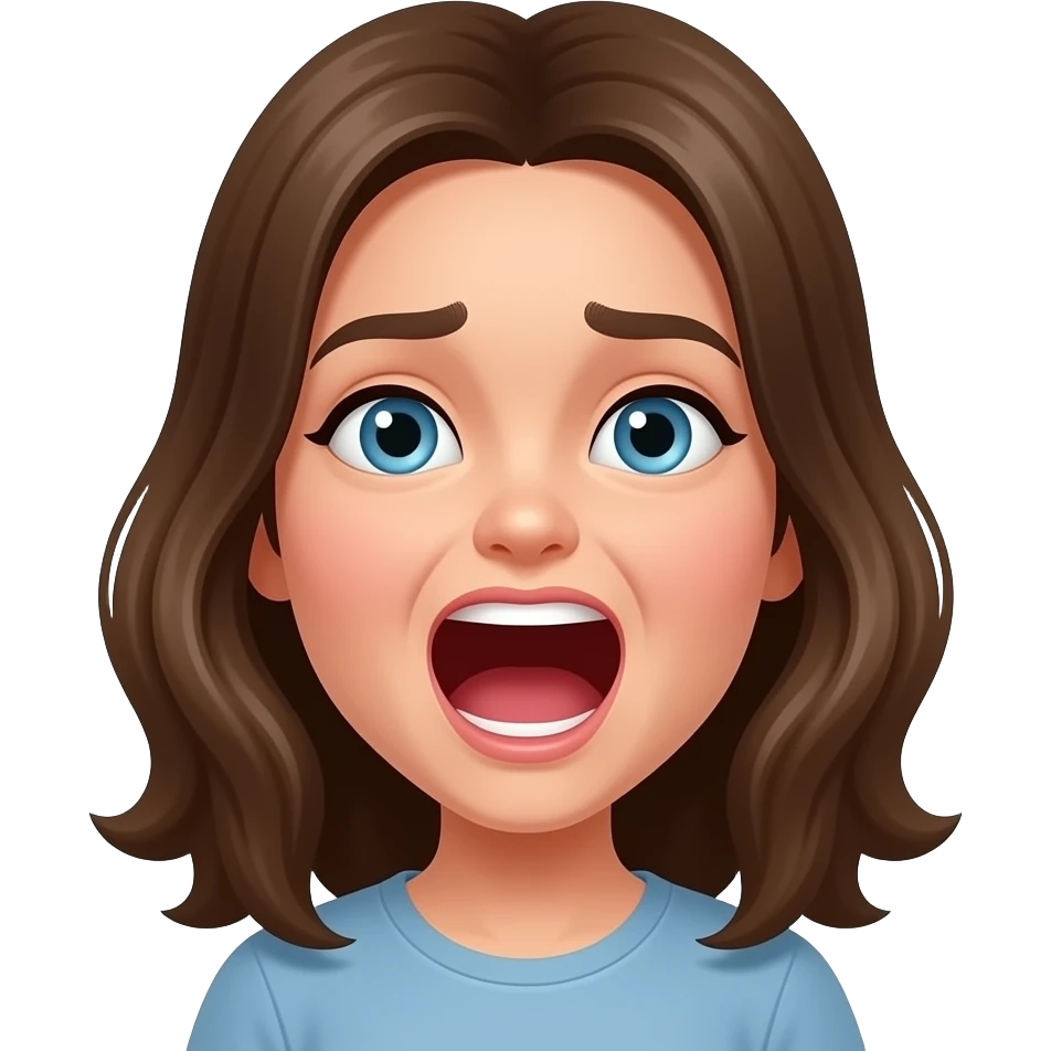 screaming girl emoji
