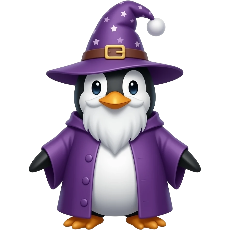 Penguin Wizard emoji