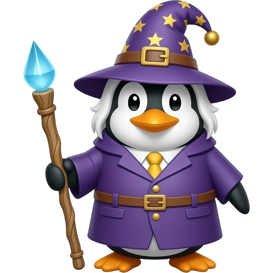 Penguin Wizard emoji