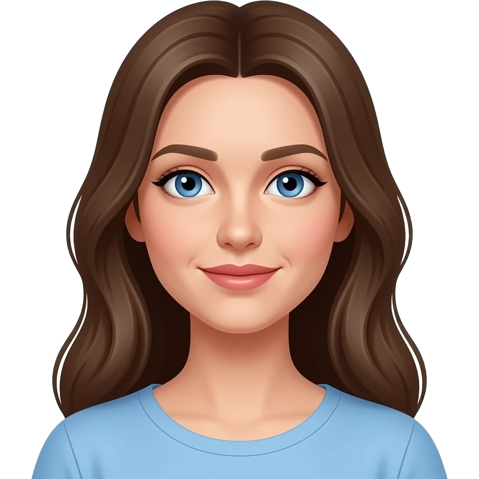 Submissive Brunette Blue Eyes Ukrainian Woman. emoji