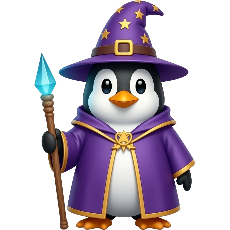 Penguin Wizard emoji