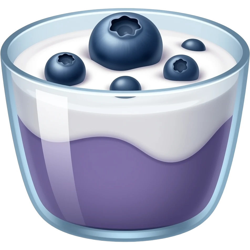 Cup of blueberry yogurt emoji