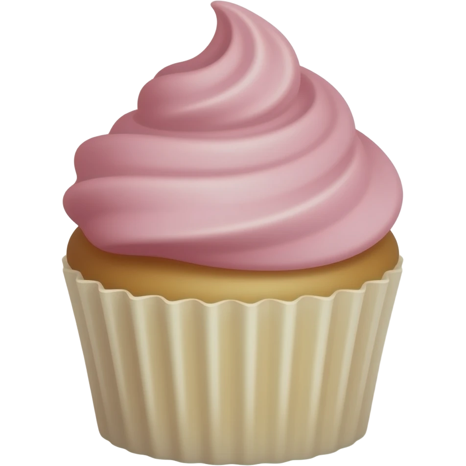 Cupcake with pink icing emoji