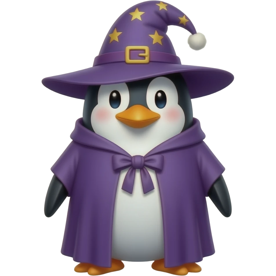Penguin Wizard emoji