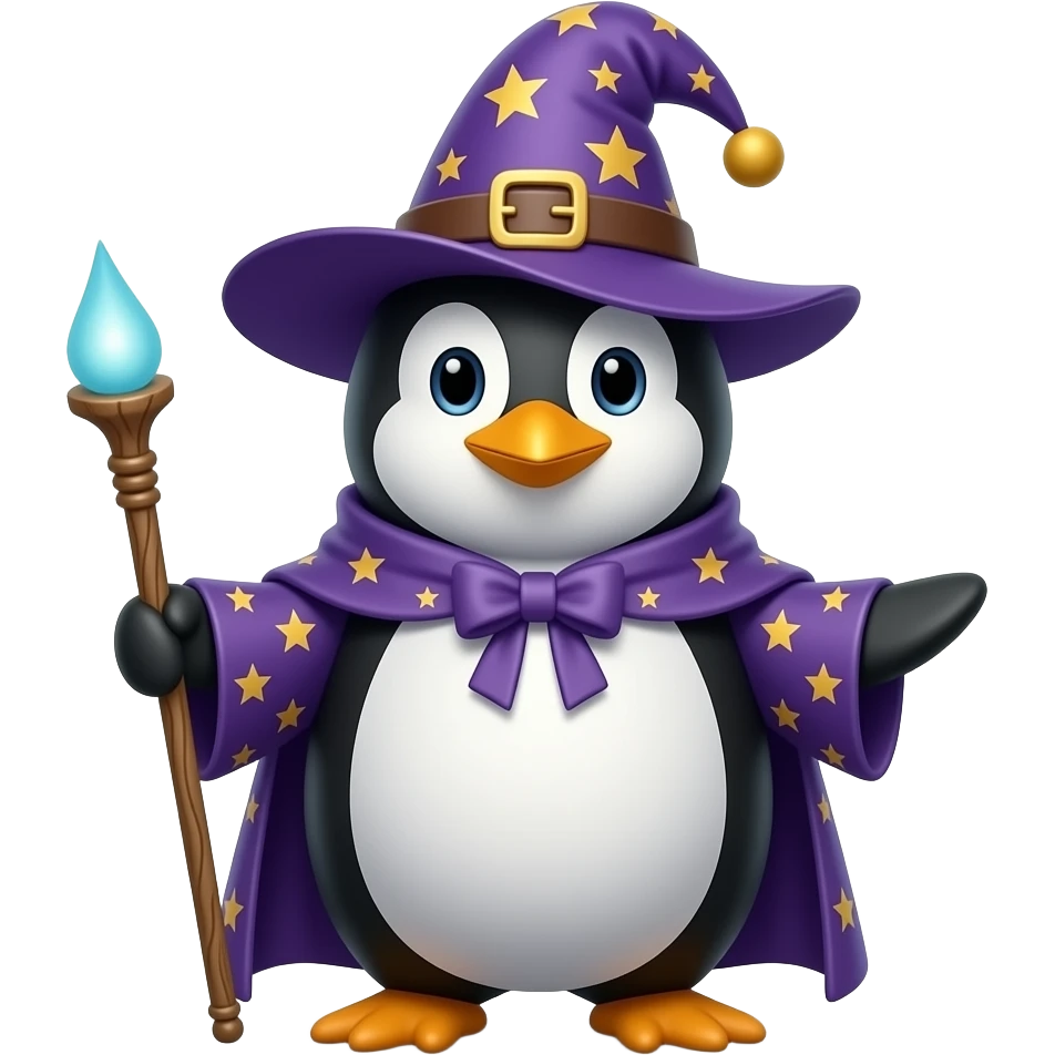 Penguin Wizard emoji