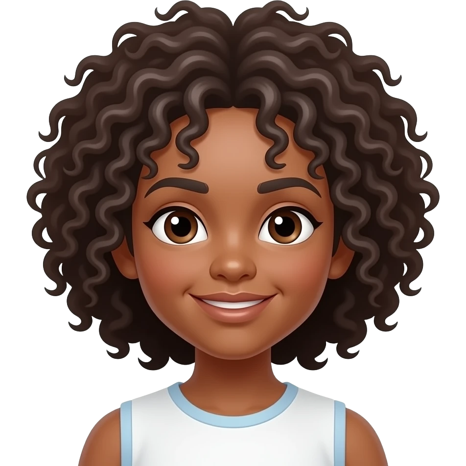 Curly girl emoji