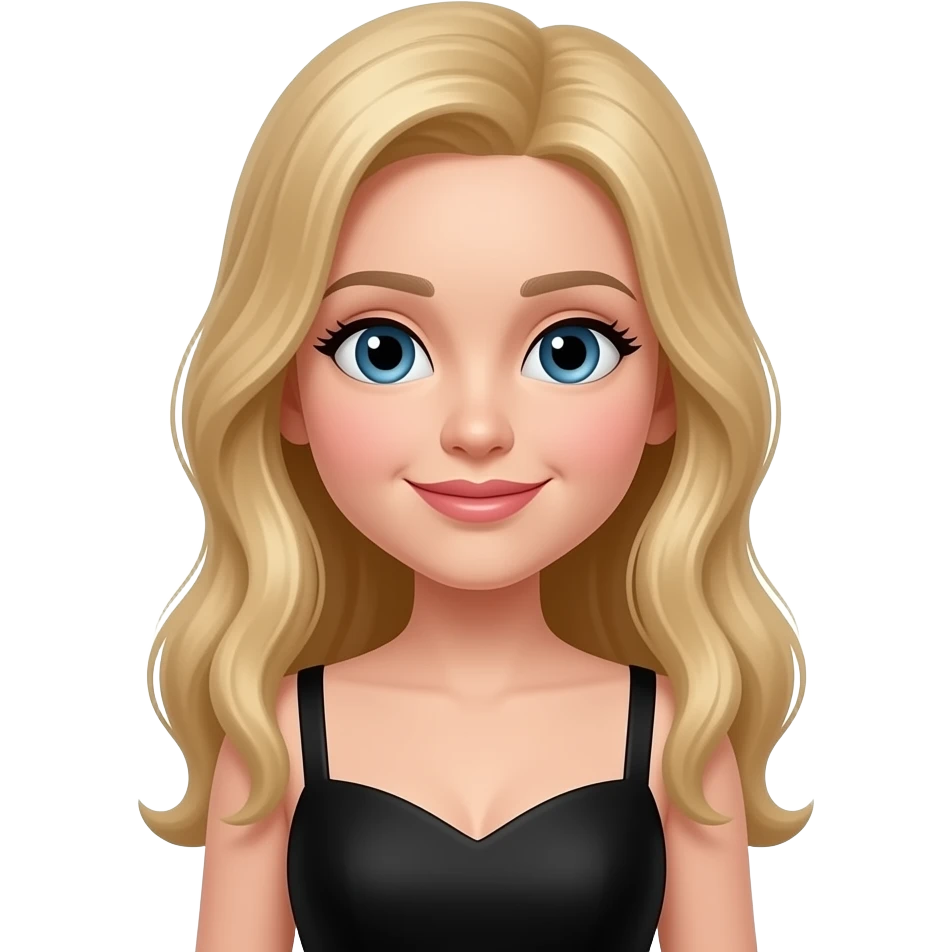 pukin in black dress emoji