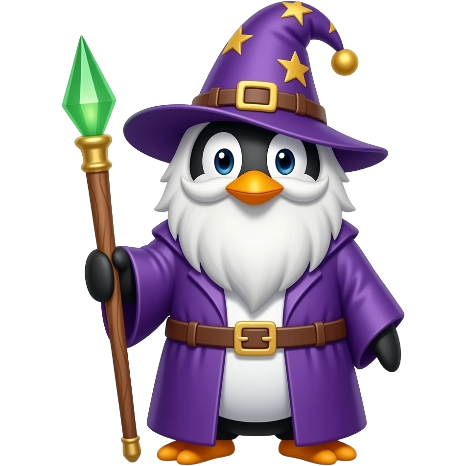 Penguin Wizard emoji