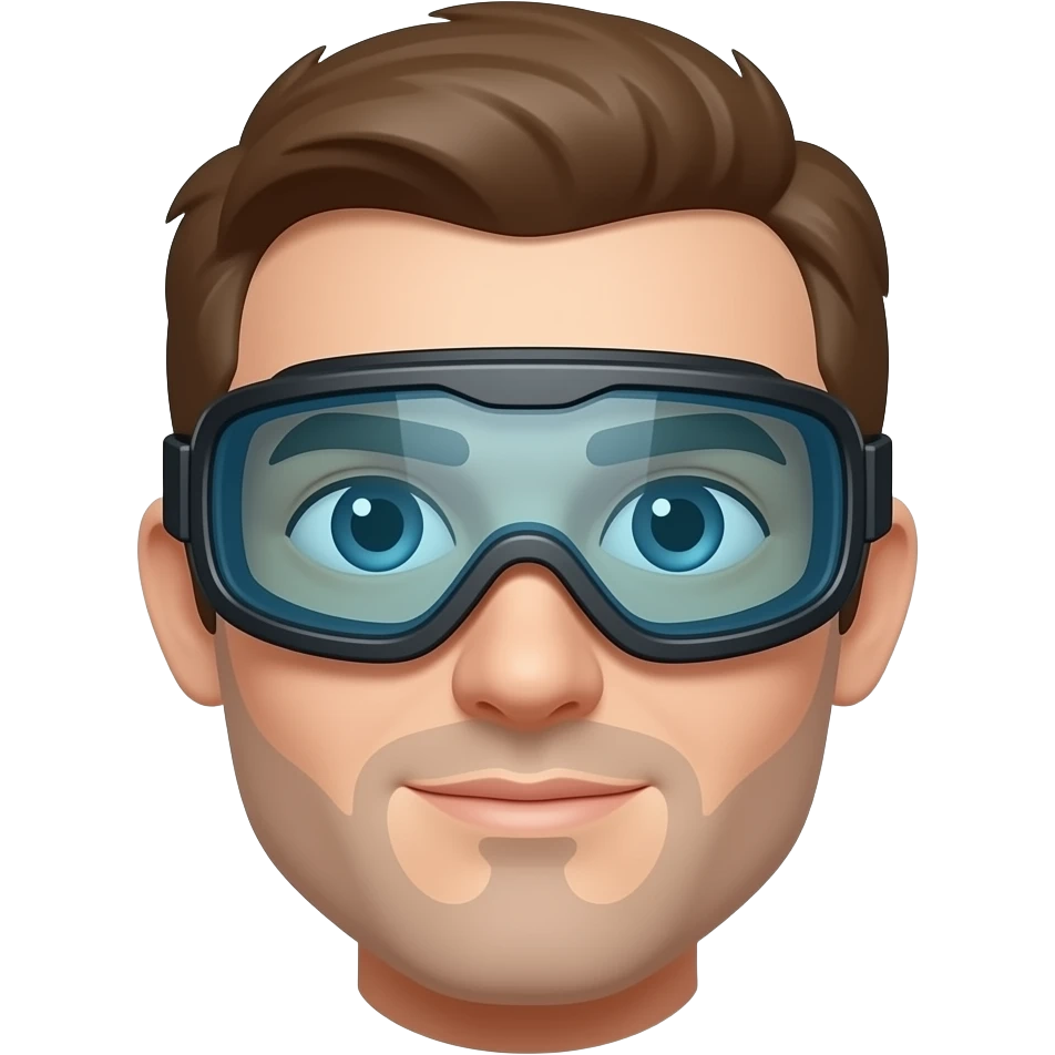 with goggles emoji